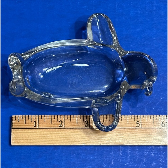 VTG Art Vannes Crystal Penguin Trinket Dish Made in France - Picture 4 of 5